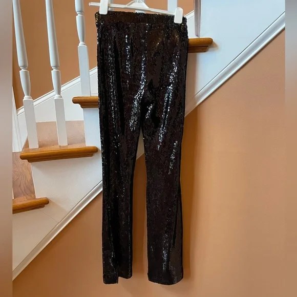 Anthropologie NWT Sz SM lined sequin leggings/pants; sold out, top rated @anthro - Picture 15 of 16
